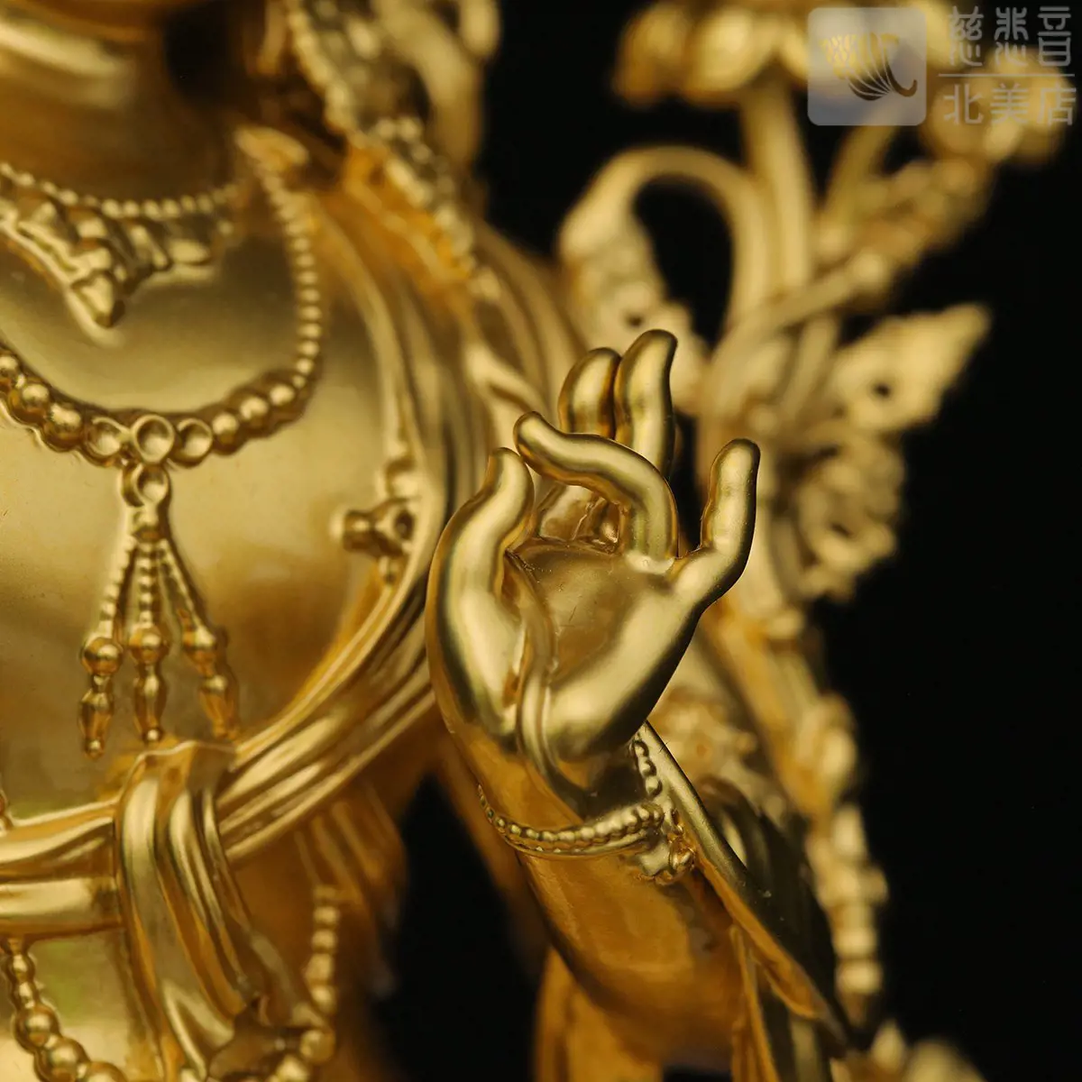 "Great Wisdom" Manjushri Statue - Gold Painted（20CM)