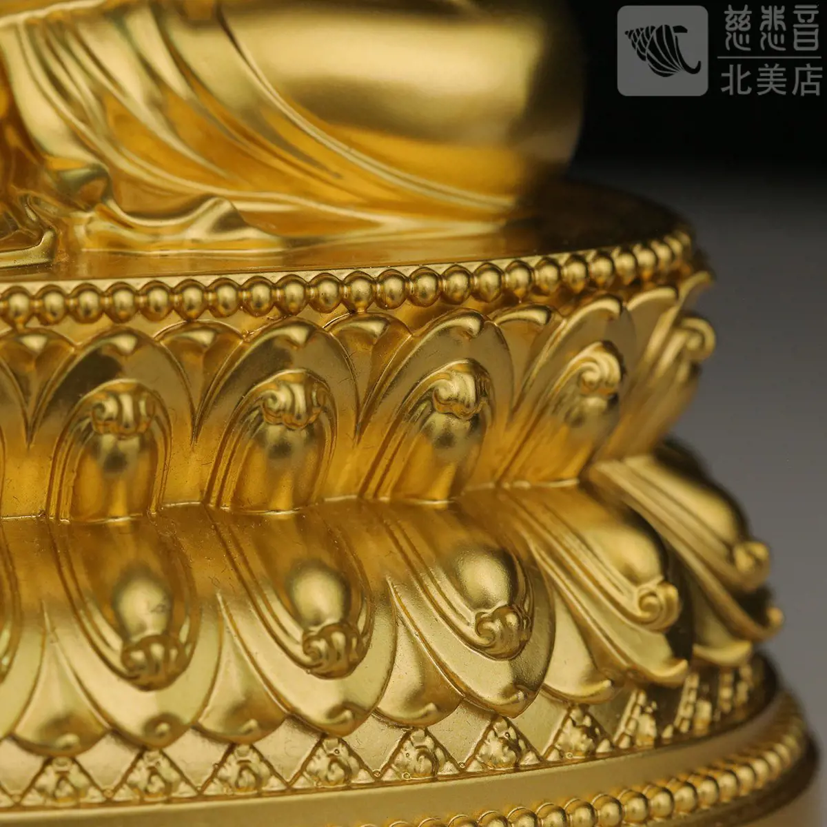 "Great Wisdom" Manjushri Statue - Gold Painted（20CM)