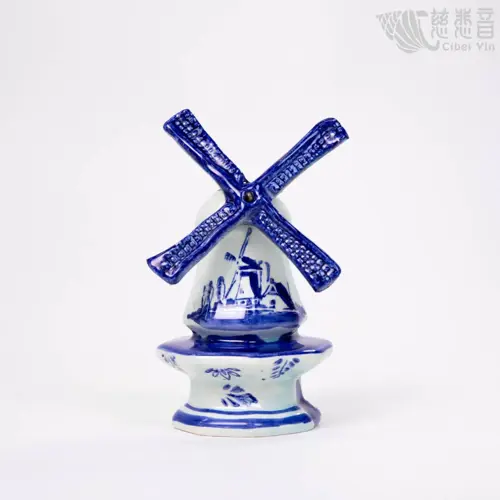 荷蘭陶瓷風車擺件