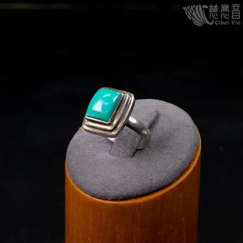 美國綠松石銀戒指 - Size 5.75