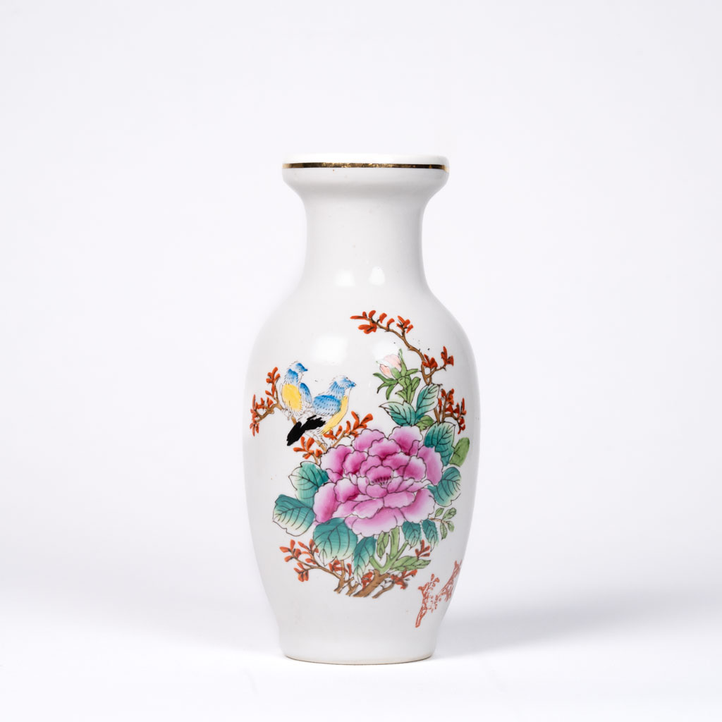 “Fragrant Flower and Songbird” Painted Treasure Vase - 2