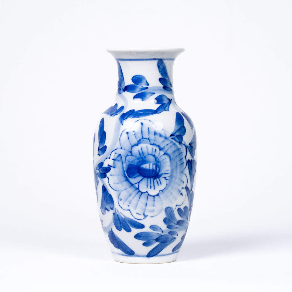 Hand-Painted Blue and White Treasure Vase - 1