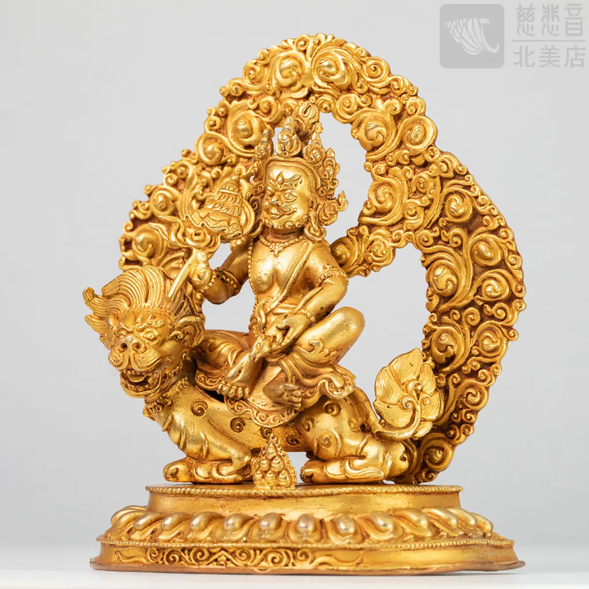 銅鍍金黃財神像- 菩提禪修學院