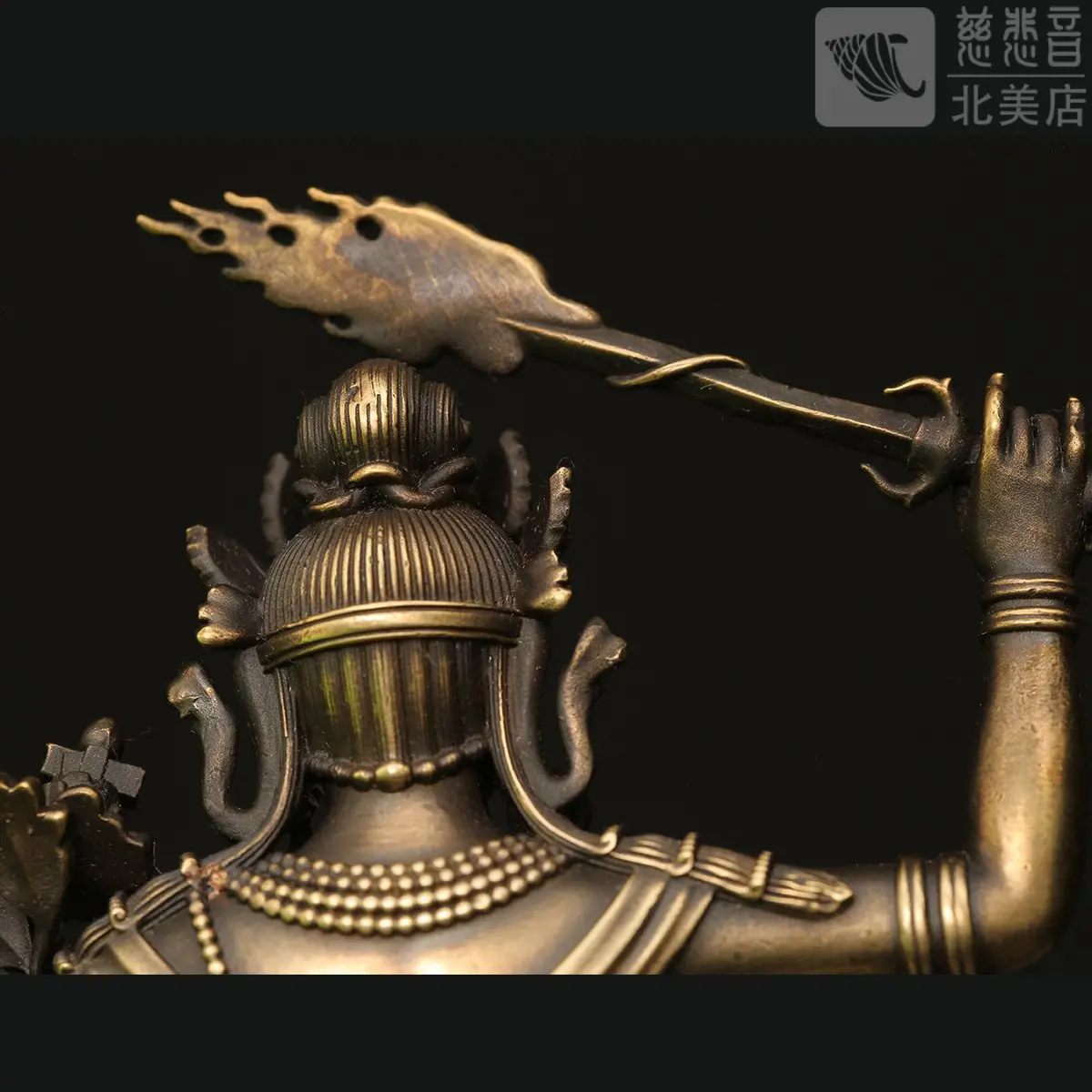 "Great Wisdom" Manjushri Statue - Antique Finishing (11cm)