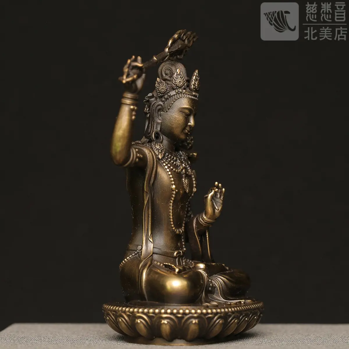 "Great Wisdom" Manjushri Statue - Antique Finishing (11cm)