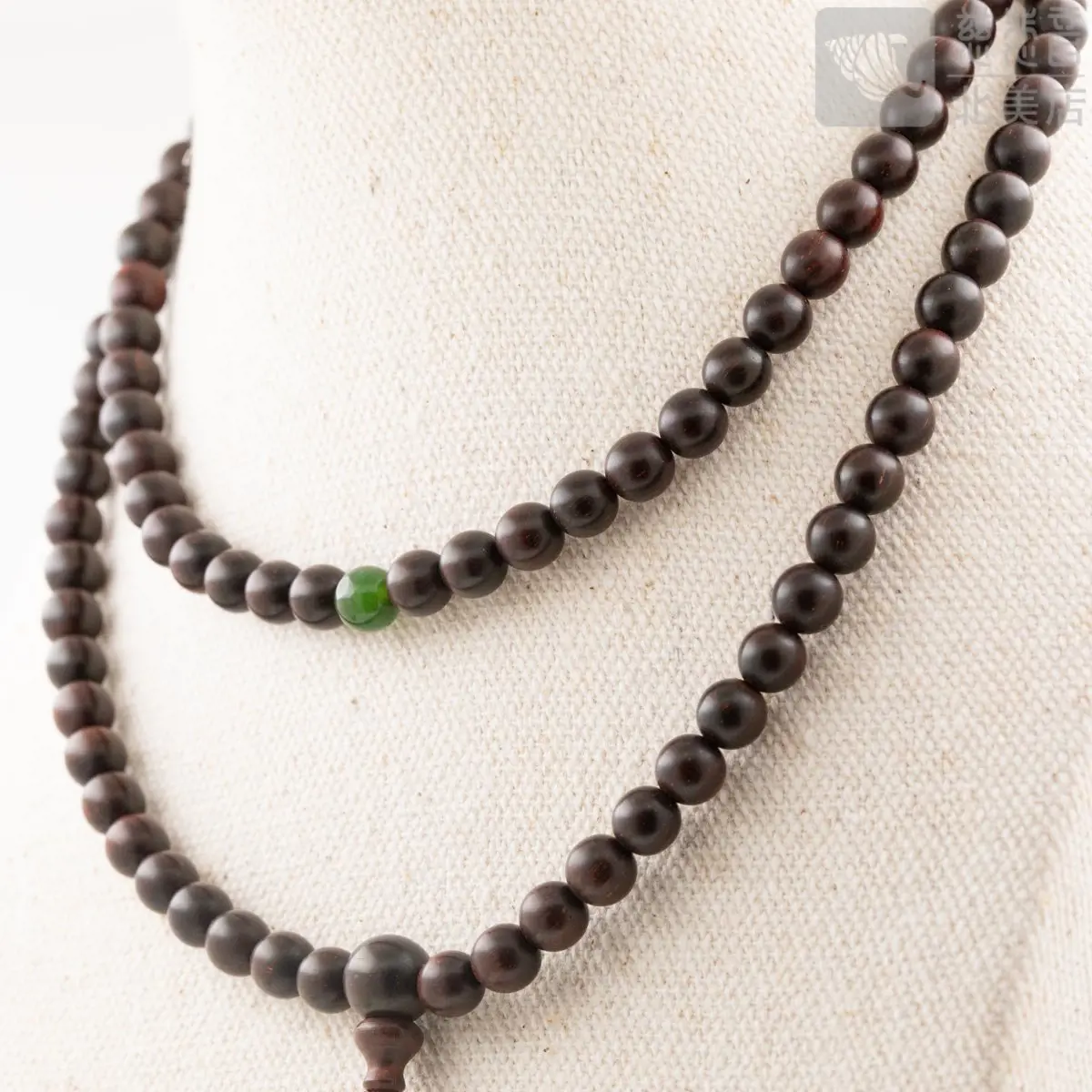 Sandalwood 108 Prayer Beads 6mm with Jade